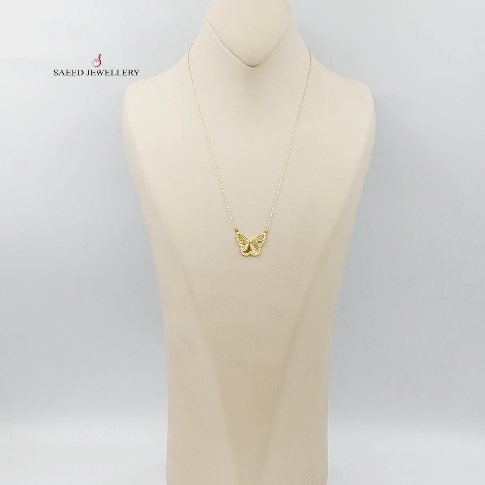 18K Gold Butterfly Necklace by Saeed Jewelry - Image 8