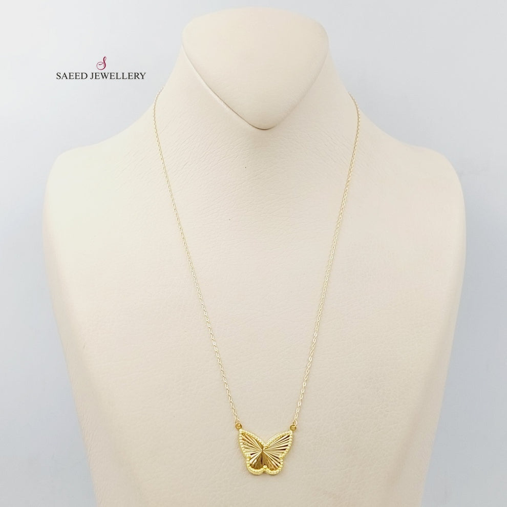 18K Gold Butterfly Necklace by Saeed Jewelry - Image 1