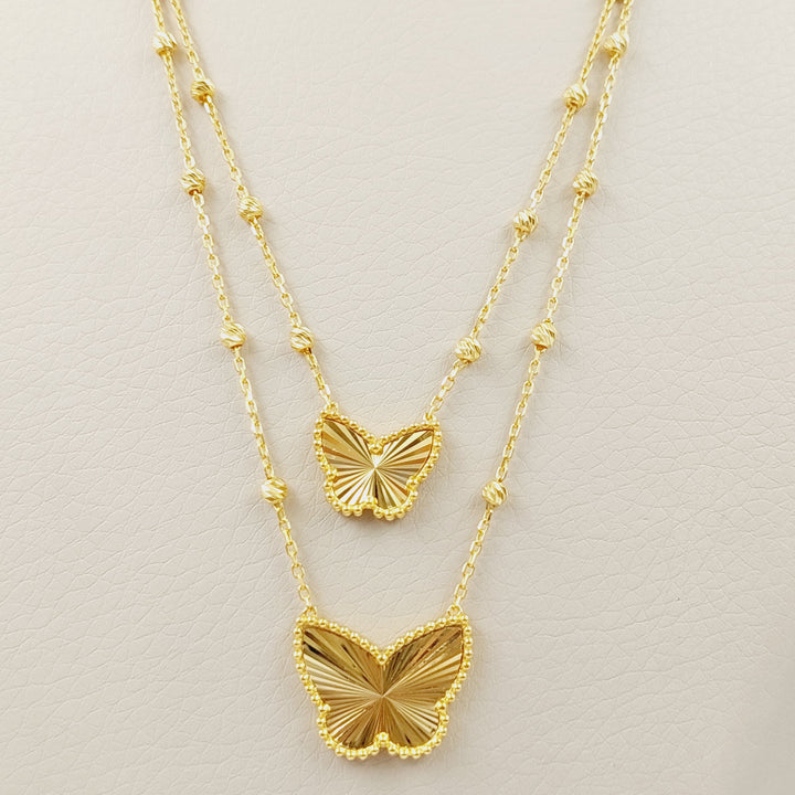 21K Gold Butterfly Necklace by Saeed Jewelry - Image 2