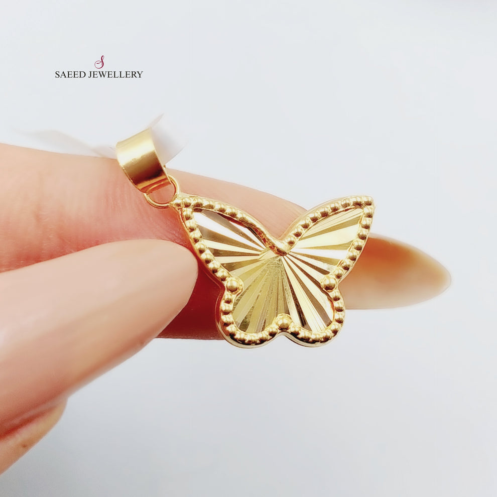 18K Gold Butterfly Pendant by Saeed Jewelry - Image 2