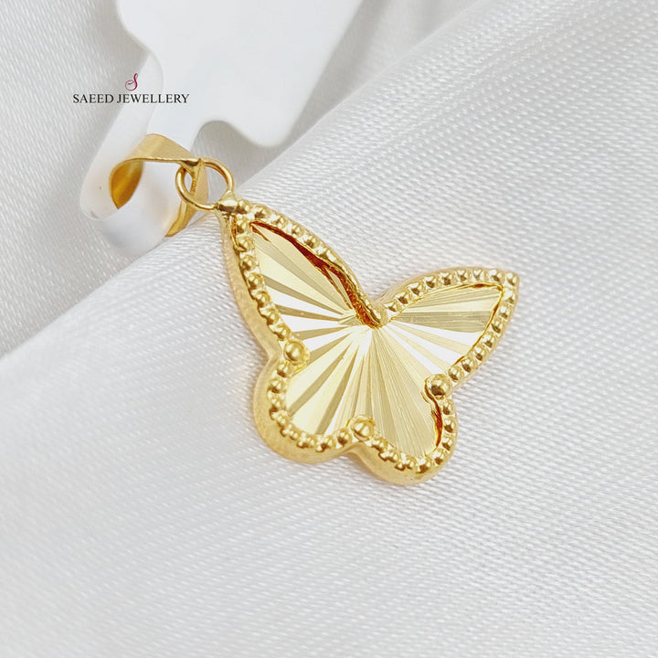 18K Gold Butterfly Pendant by Saeed Jewelry - Image 3