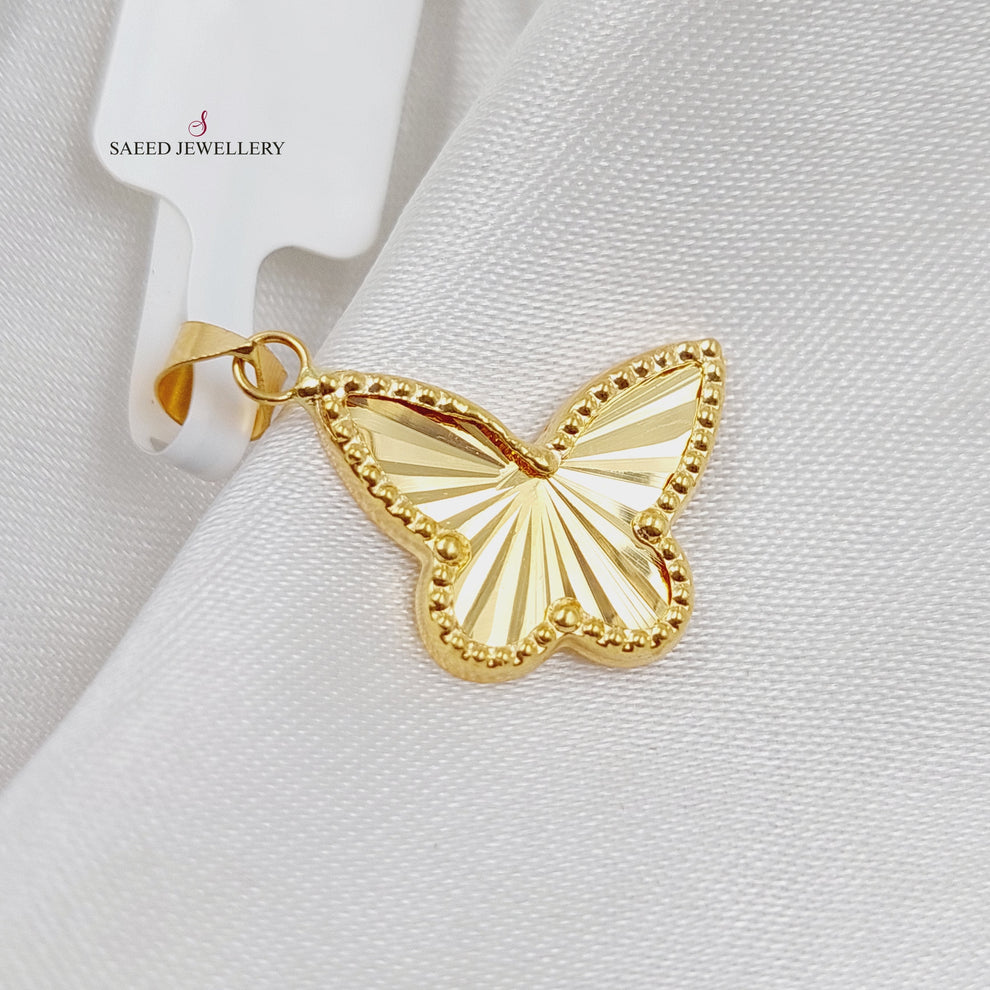 18K Gold Butterfly Pendant by Saeed Jewelry - Image 4