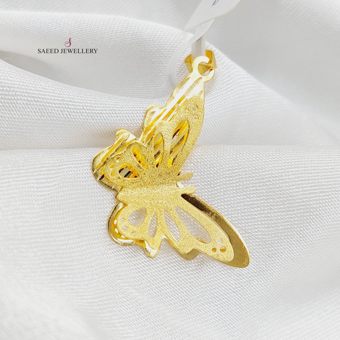 18K Gold Butterfly Pendant by Saeed Jewelry - Image 3