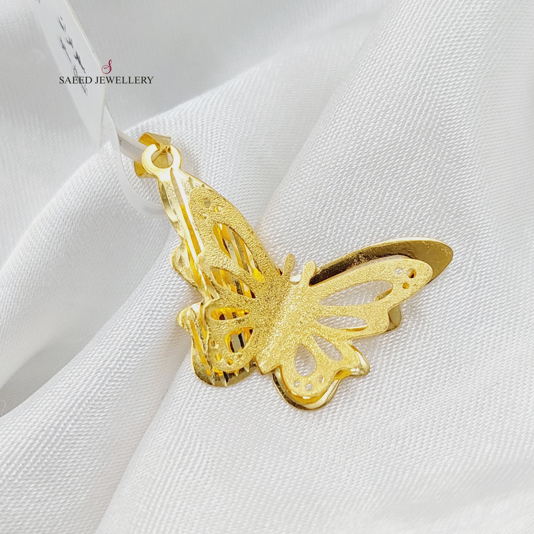 18K Gold Butterfly Pendant by Saeed Jewelry - Image 4