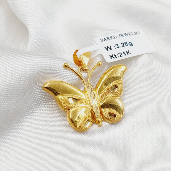 21K Gold Butterfly Pendant by Saeed Jewelry - Image 4