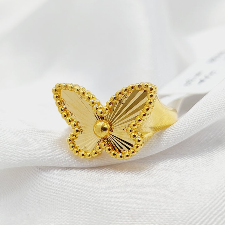 21K Gold Butterfly Ring by Saeed Jewelry - Image 2