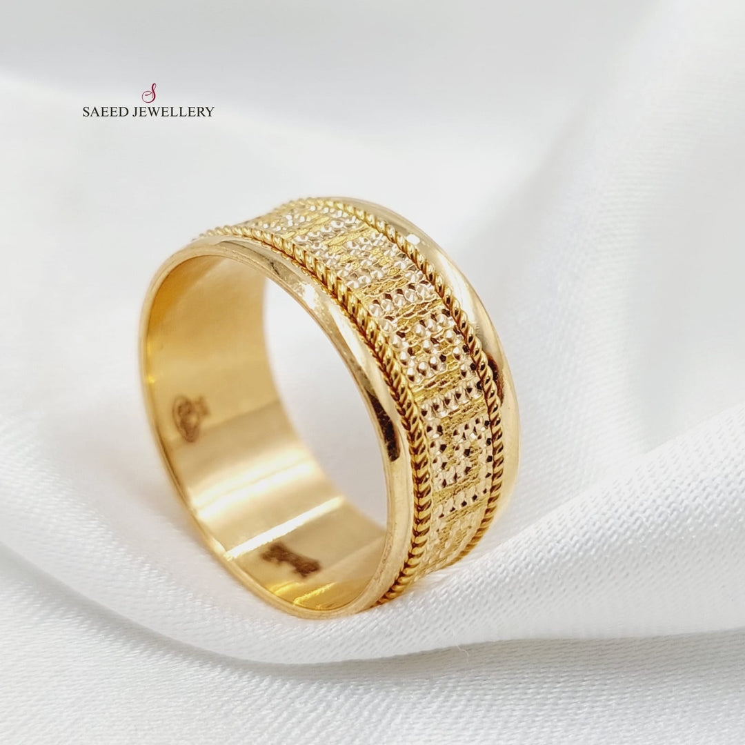 21K Gold CNC Virna Wedding Ring by Saeed Jewelry - Image 3