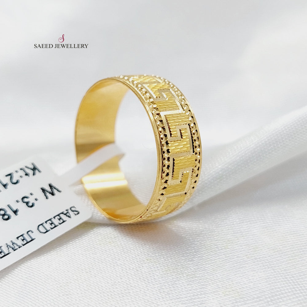 21K Gold CNC Virna Wedding Ring by Saeed Jewelry - Image 2