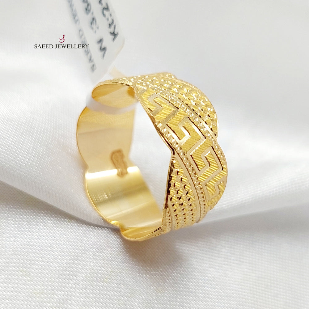 21K Gold CNC Virna Wedding Ring by Saeed Jewelry - Image 2