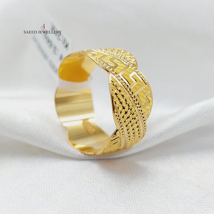 21K Gold CNC Virna Wedding Ring by Saeed Jewelry - Image 4