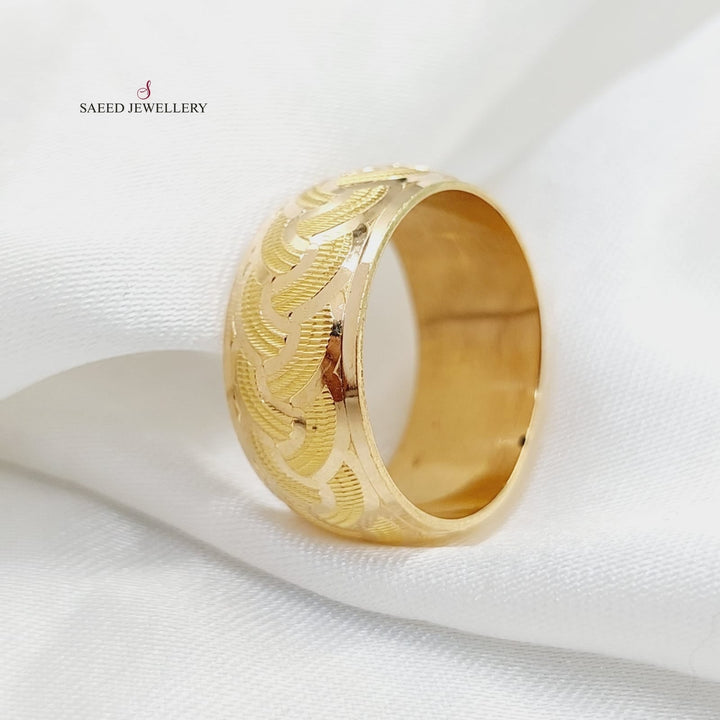 21K Gold CNC Wedding Ring by Saeed Jewelry - Image 3