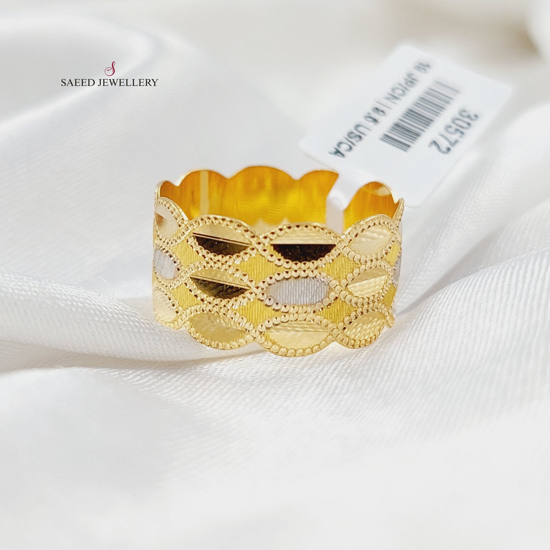 21K Gold CNC Wedding Ring by Saeed Jewelry - Image 5