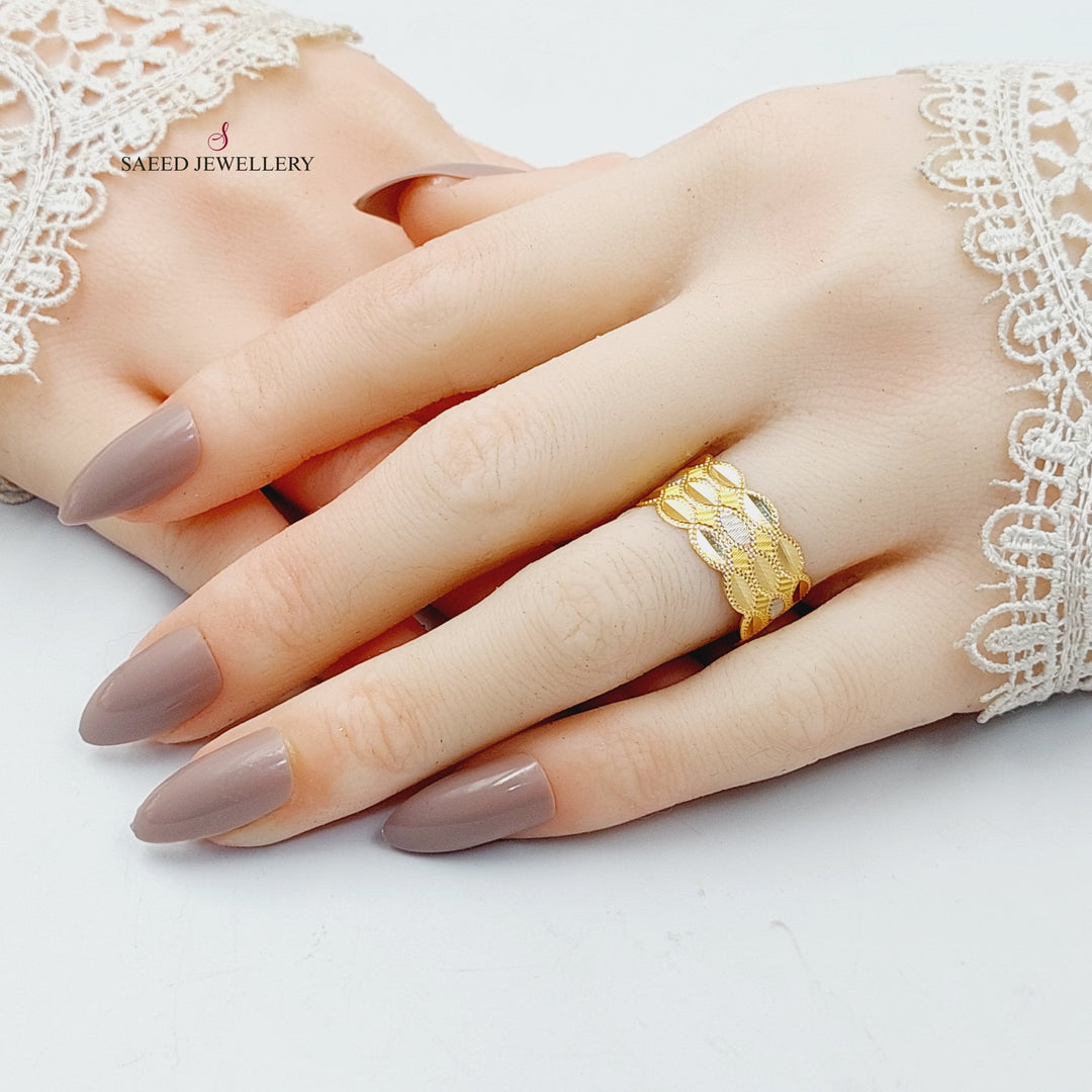 21K Gold CNC Wedding Ring by Saeed Jewelry - Image 6