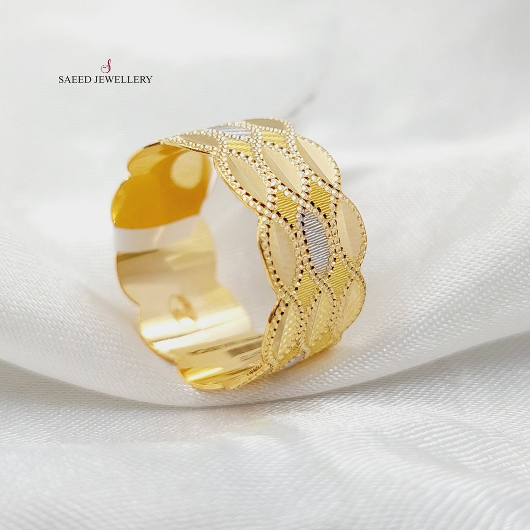 21K Gold CNC Wedding Ring by Saeed Jewelry - Image 1