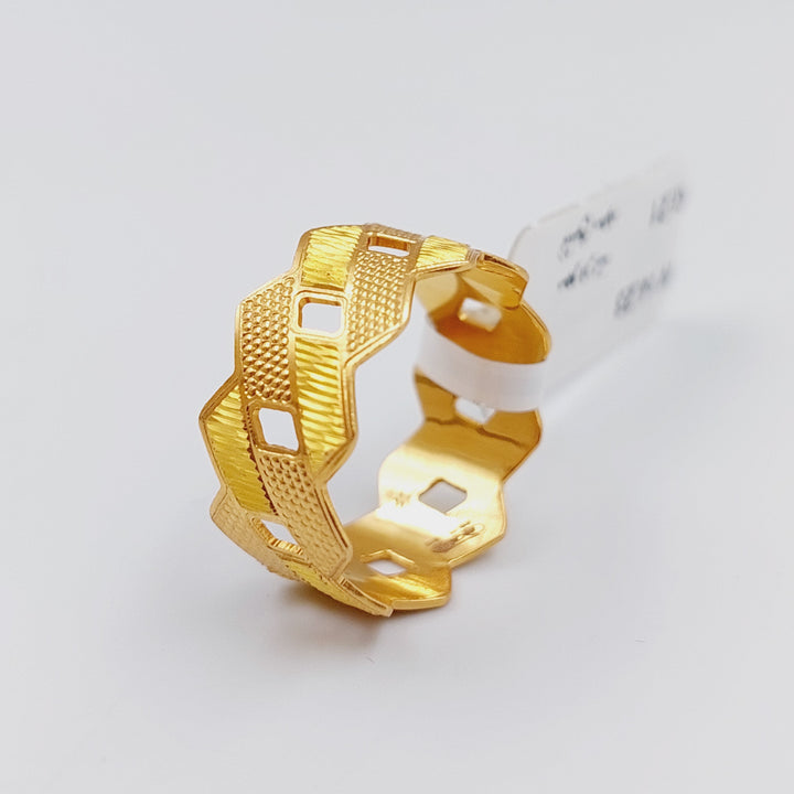 21K Gold CNC Wedding Ring by Saeed Jewelry - Image 5