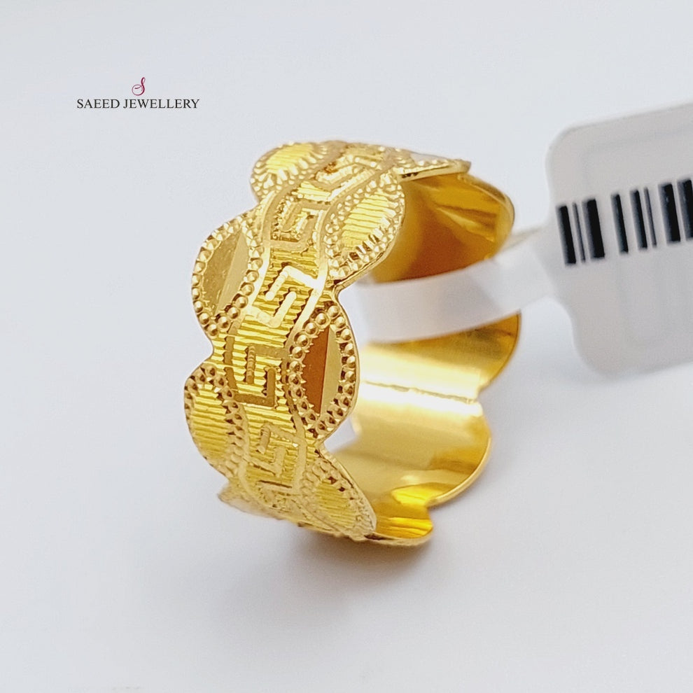 21K Gold CNC Wedding Ring by Saeed Jewelry - Image 5