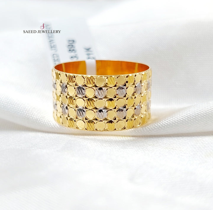 21K Gold CNC Wide Wedding Ring by Saeed Jewelry - Image 6