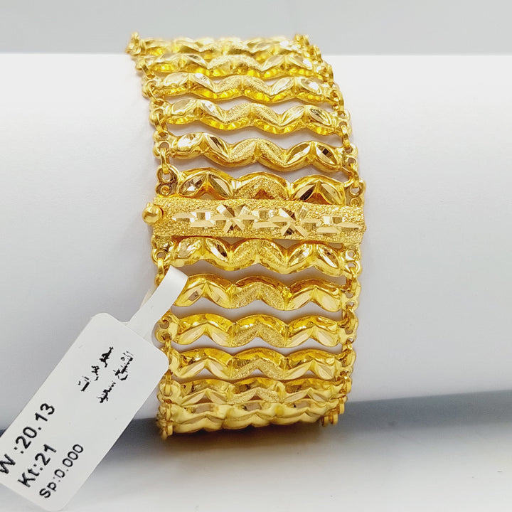 21K Gold Carpet Bracelet by Saeed Jewelry - Image 3