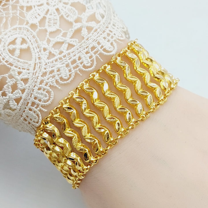 21K Gold Carpet Bracelet by Saeed Jewelry - Image 4