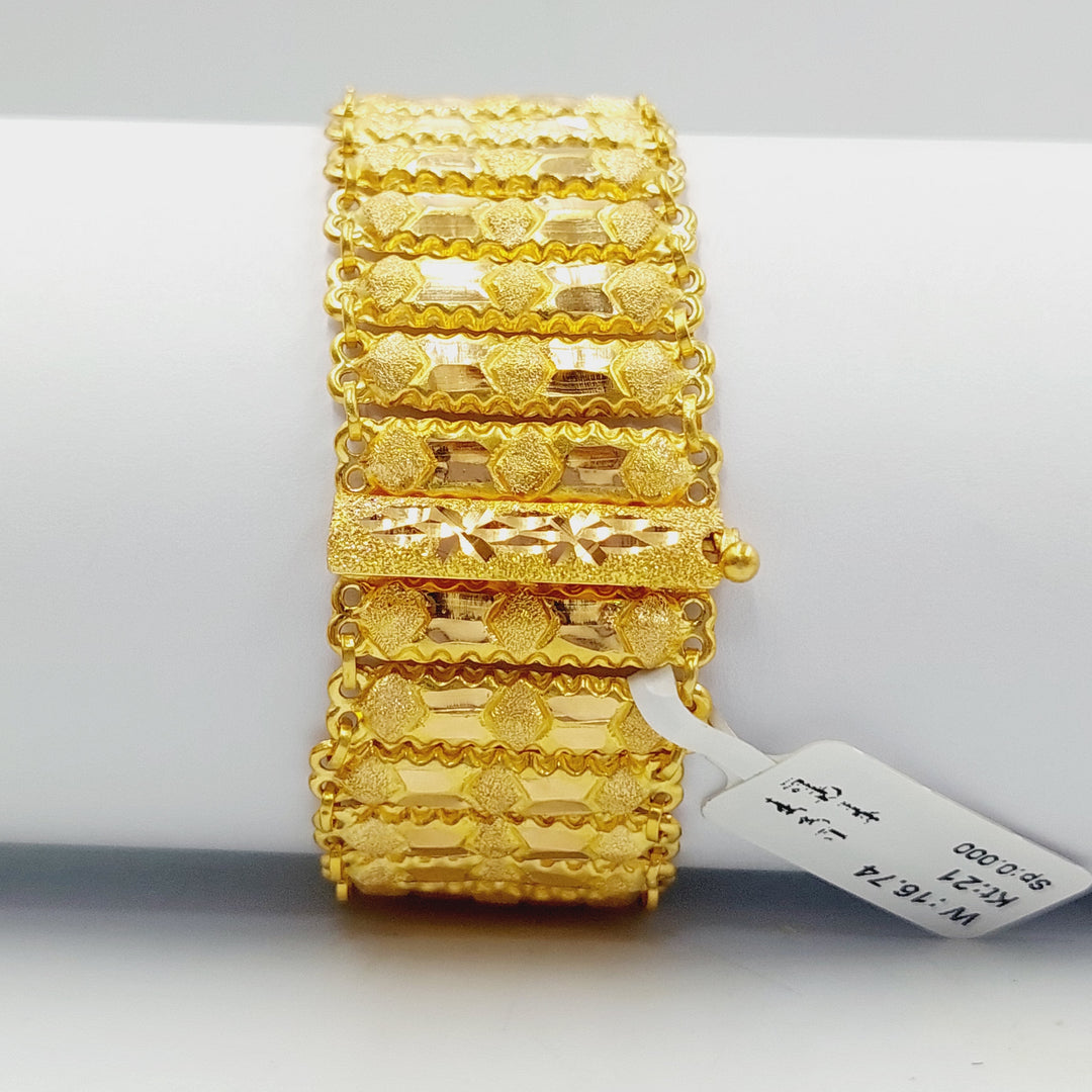 21K Gold Carpet Bracelet by Saeed Jewelry - Image 2