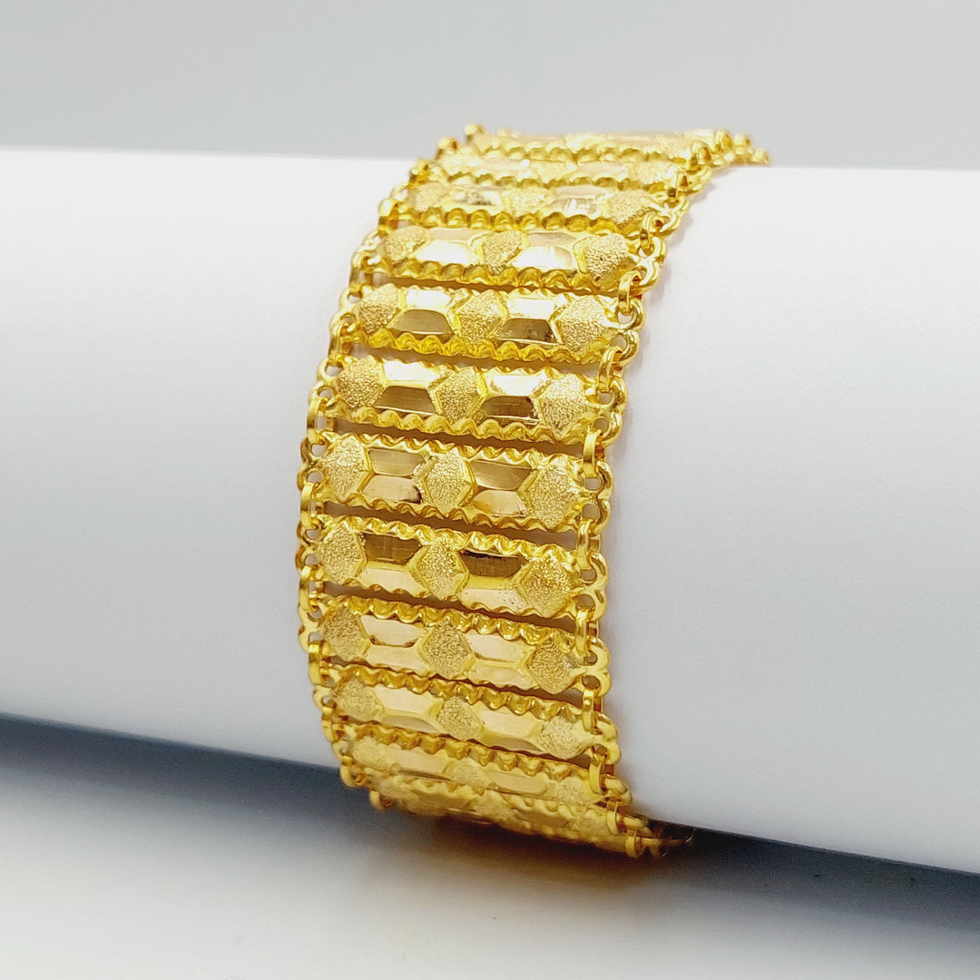 21K Gold Carpet Bracelet by Saeed Jewelry - Image 3