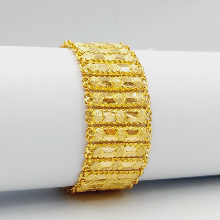 21K Gold Carpet Bracelet by Saeed Jewelry - Image 1