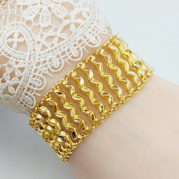 21K Gold Carpet Bracelet by Saeed Jewelry - Image 4