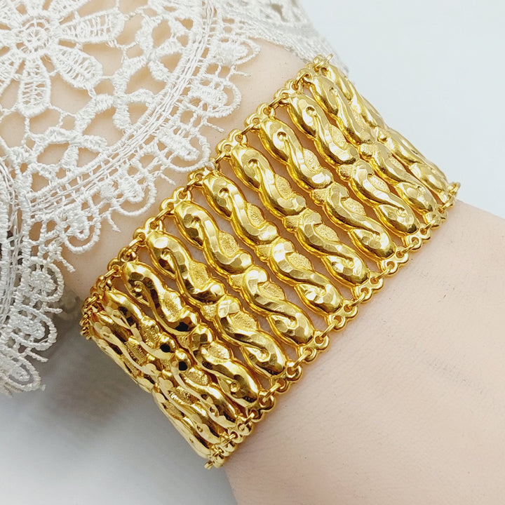 21K Gold Carpet Bracelet by Saeed Jewelry - Image 2