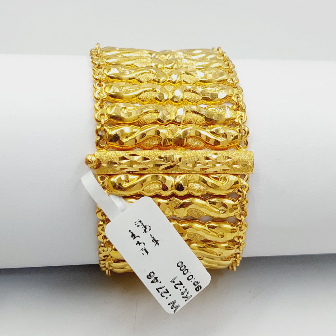 21K Gold Carpet Bracelet by Saeed Jewelry - Image 4