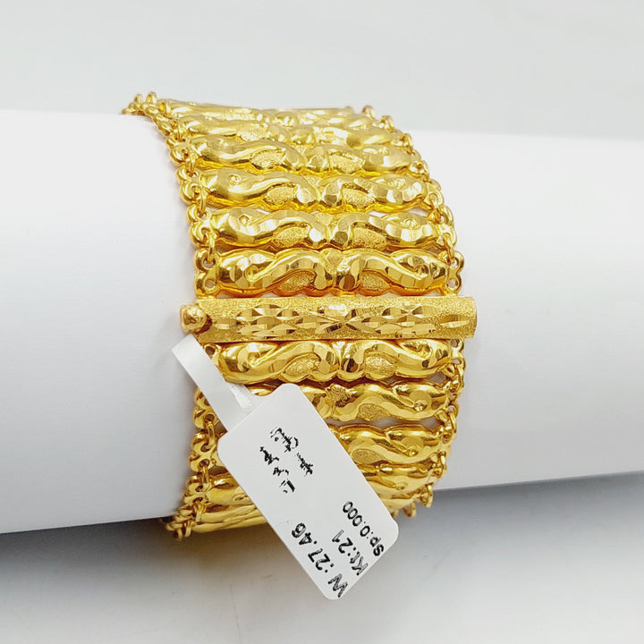 21K Gold Carpet Bracelet by Saeed Jewelry - Image 5