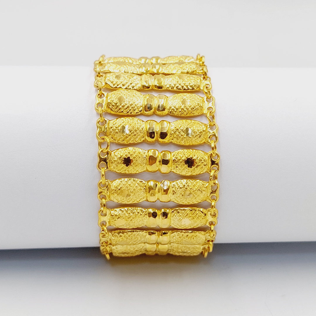 21K Gold Carpet Bracelet by Saeed Jewelry - Image 4