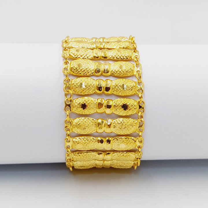 21K Gold Carpet Bracelet by Saeed Jewelry - Image 4