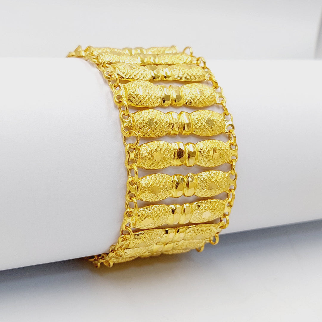 21K Gold Carpet Bracelet by Saeed Jewelry - Image 1