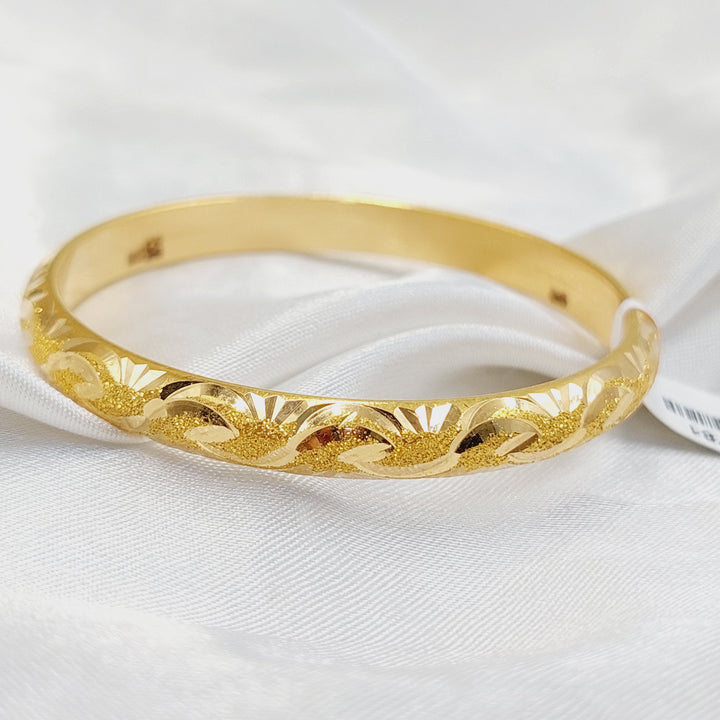 21K Gold Children's Bangle by Saeed Jewelry - Image 3