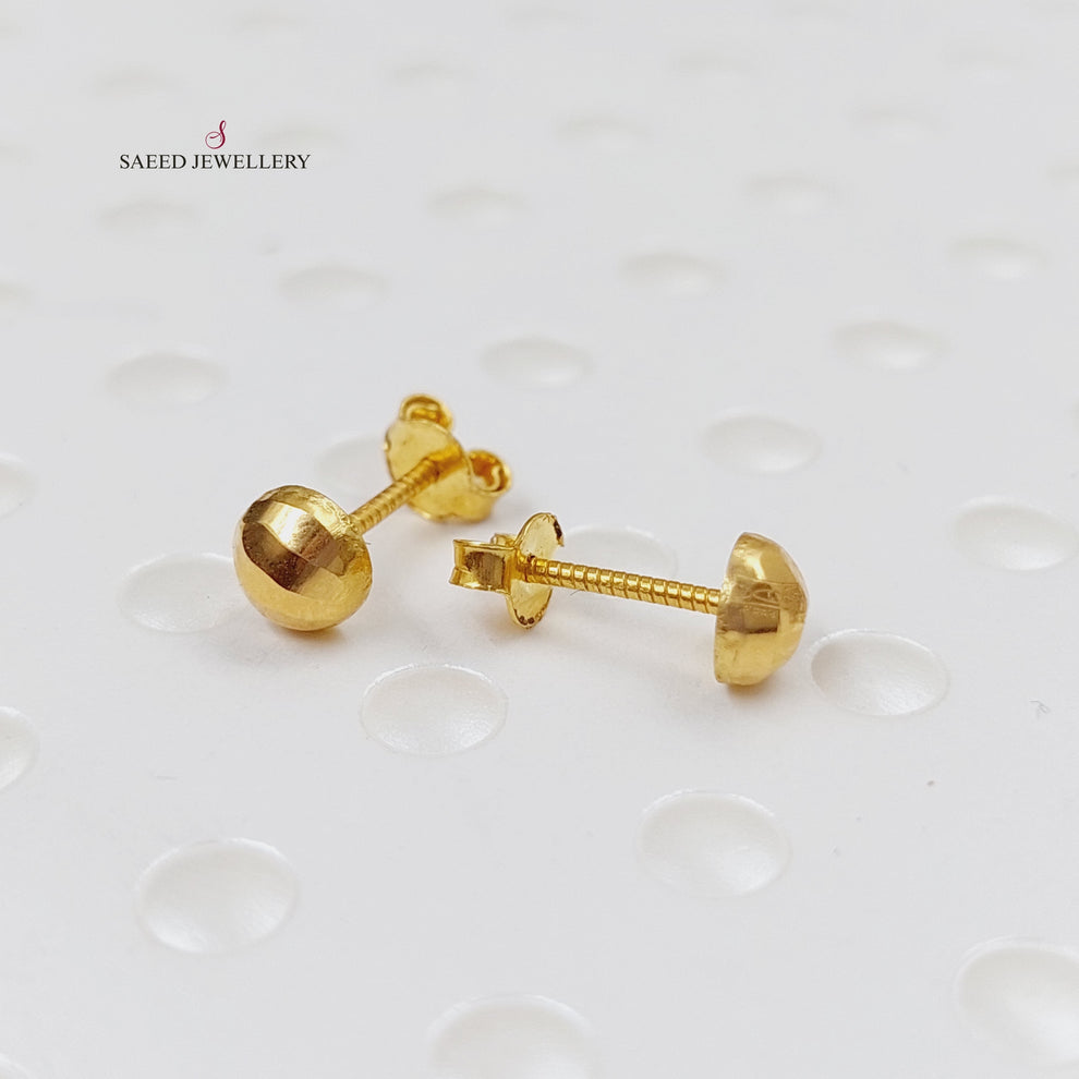 18K Gold Children's Earrings by Saeed Jewelry - Image 4