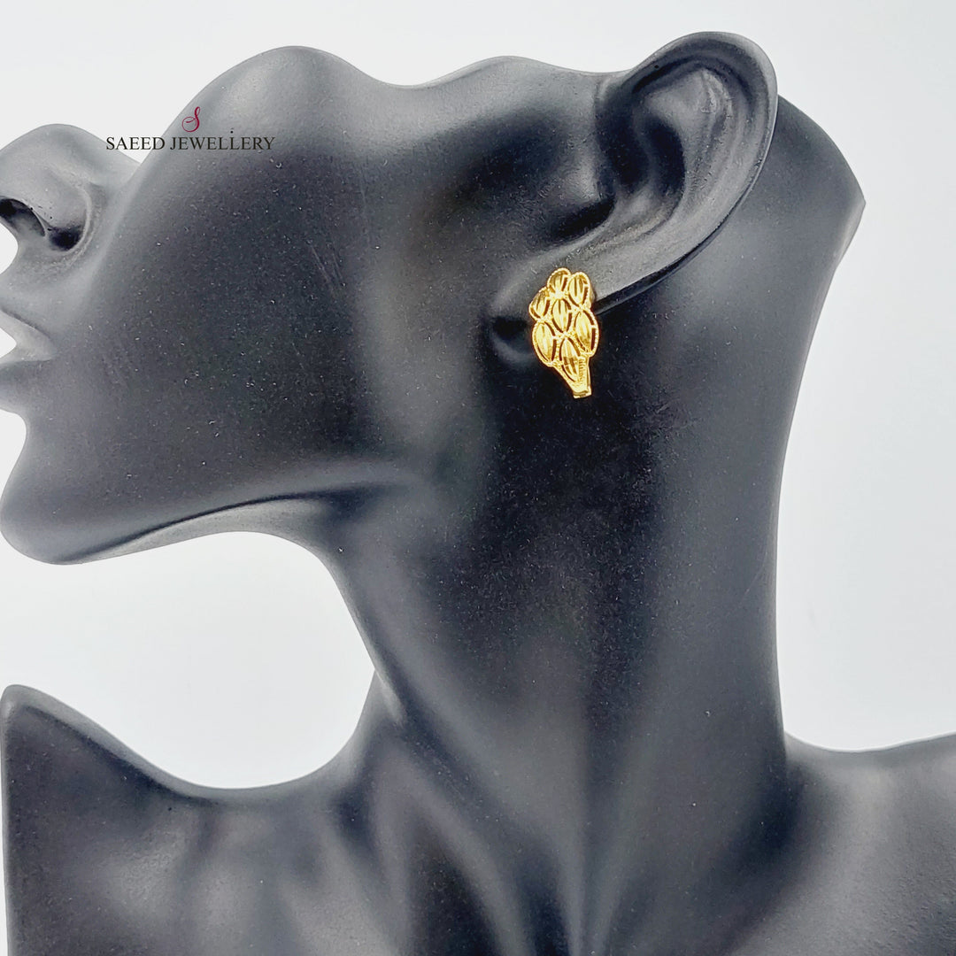 21K Gold Click Spike Earrings by Saeed Jewelry - Image 2