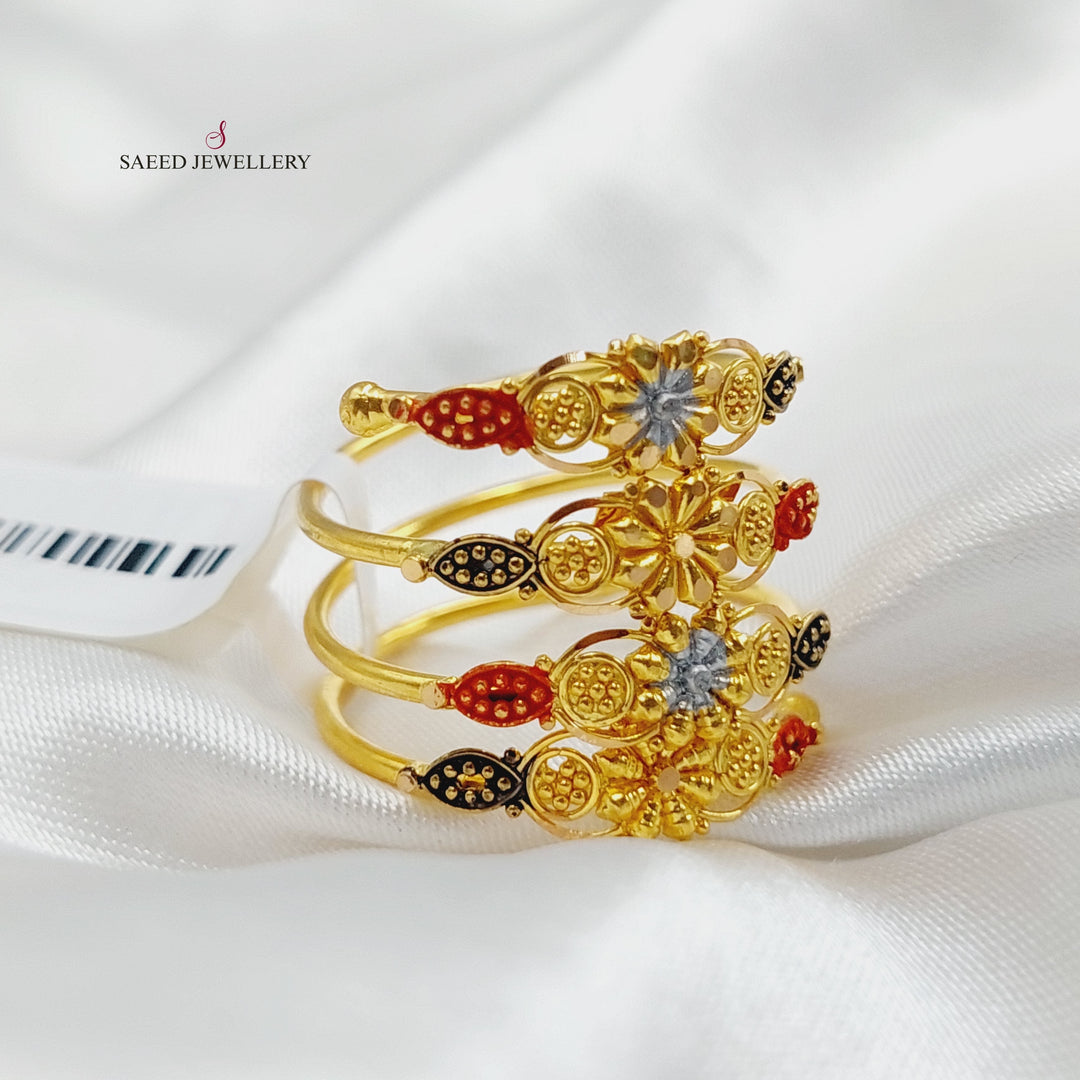 21K Gold Colored Indian Ring by Saeed Jewelry - Image 4