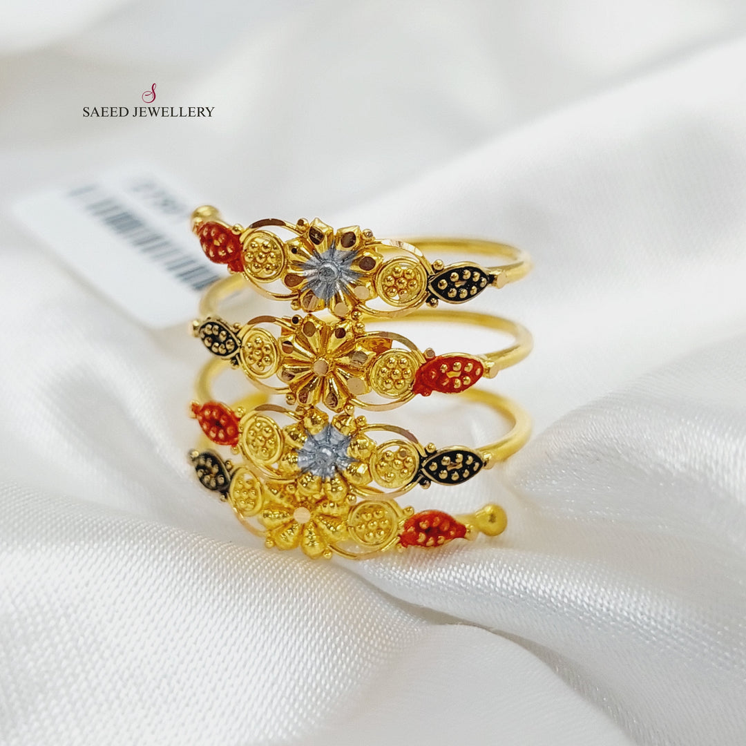 21K Gold Colored Indian Ring by Saeed Jewelry - Image 1