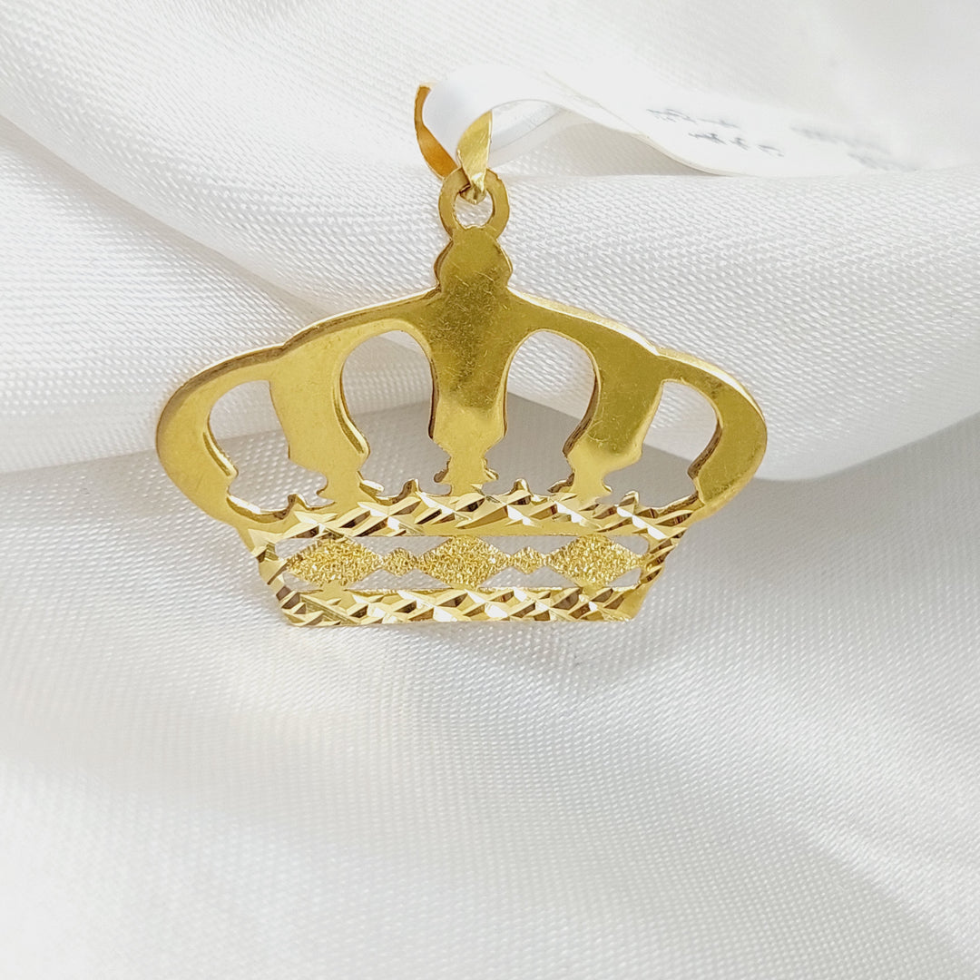 18K Gold Crown Pendant by Saeed Jewelry - Image 6