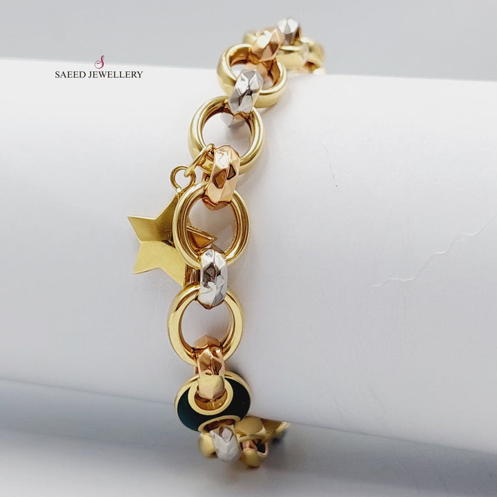 18K Gold Cuban Links Bracelet by Saeed Jewelry - Image 3