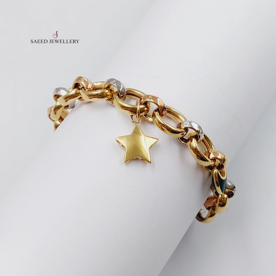 18K Gold Cuban Links Bracelet by Saeed Jewelry - Image 5