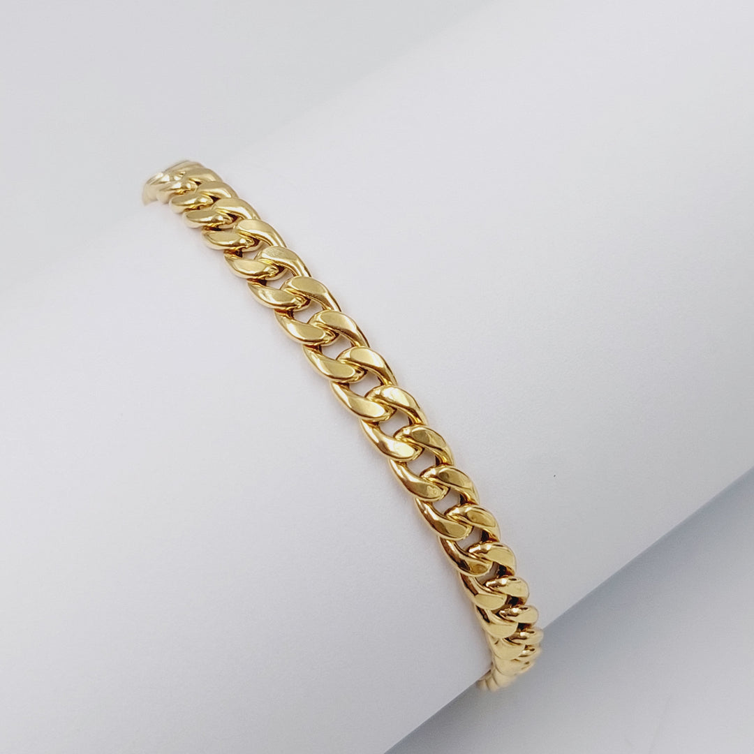 18K Gold Cuban Links Bracelet by Saeed Jewelry - Image 3