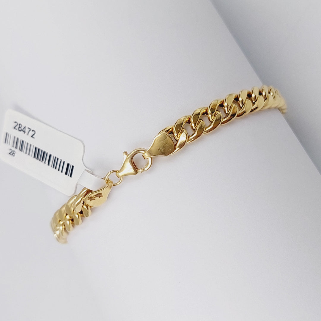 18K Gold Cuban Links Bracelet by Saeed Jewelry - Image 4