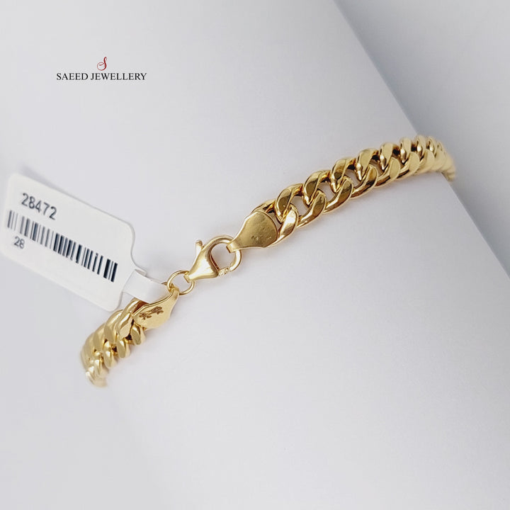 18K Gold Cuban Links Bracelet by Saeed Jewelry - Image 3