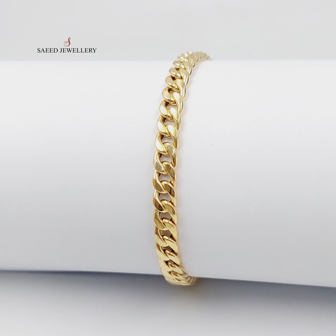 18K Gold Cuban Links Bracelet by Saeed Jewelry - Image 4