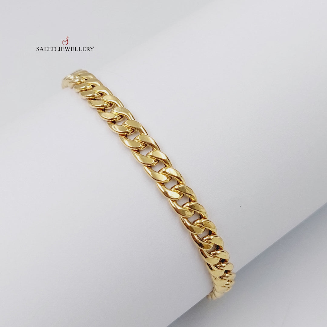 18K Gold Cuban Links Bracelet by Saeed Jewelry - Image 5