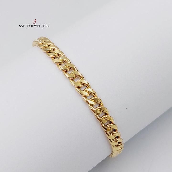 18K Gold Cuban Links Bracelet by Saeed Jewelry - Image 5