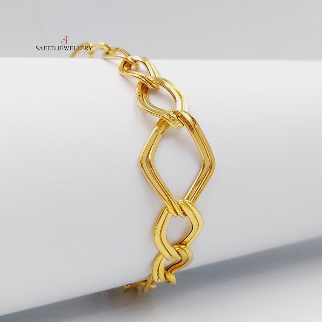 21K Gold Cuban Links Bracelet by Saeed Jewelry - Image 1