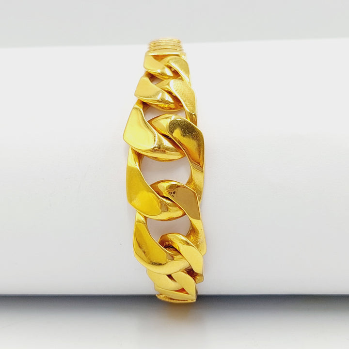 21K Gold Cuban Links Bracelet by Saeed Jewelry - Image 1