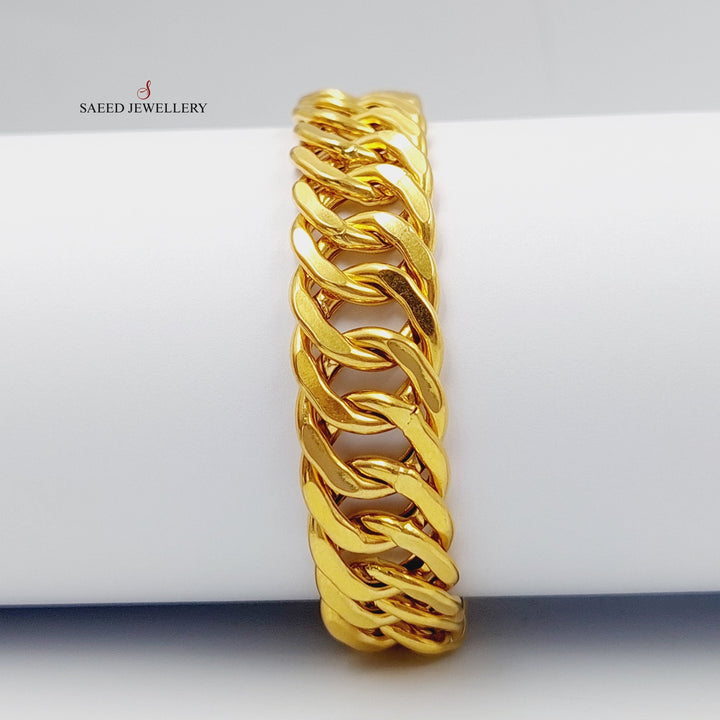 21K Gold Cuban Links Bracelet by Saeed Jewelry - Image 1